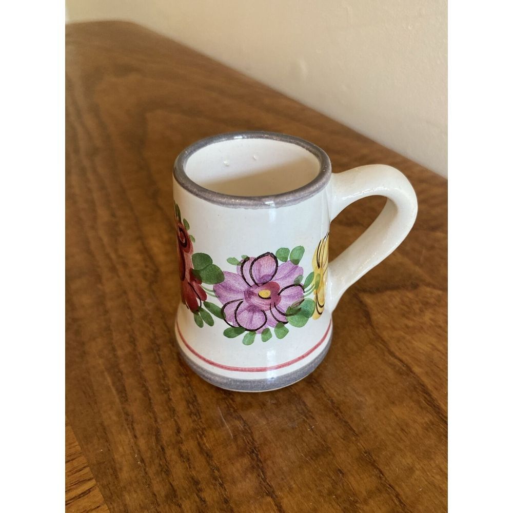 Vintage‎ Miniature Floral Stein Mug Gmundner Keramik Austria